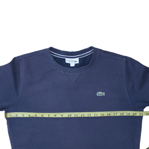 Lacoste Sport Men's Blue Crew Neck Sweatshirt Size S Pullover Logo