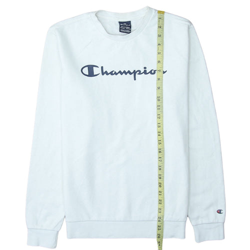 Champion Boys White 2XL Sweatshirt Crew Neck Long Sleeve Logo Pullover