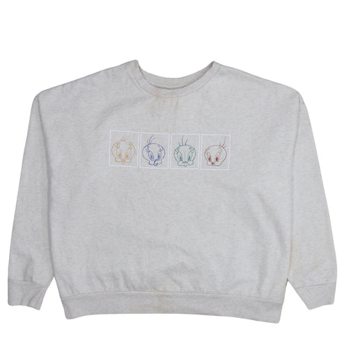Primark Cares Looney Tunes Womens Beige 2XL Tweety Print Sweatshirt
