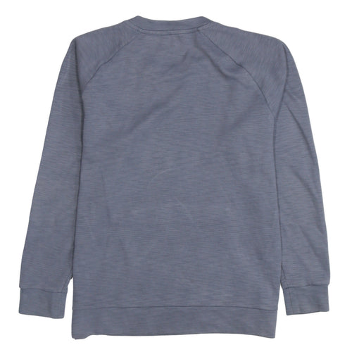Nike Men’s Grey Crew Neck Pullover Sweatshirt L Logo Pocket