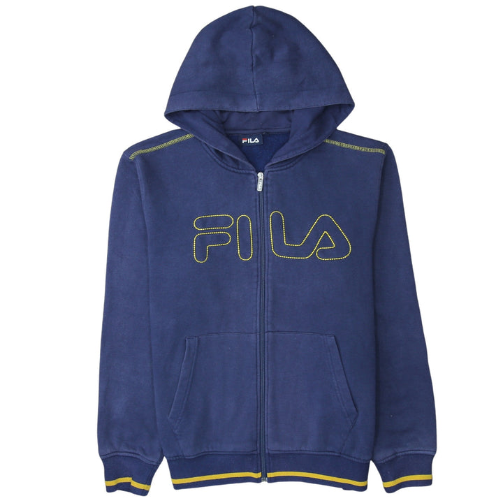 FILA Men's Blue Full Zip Hoodie L Sports Fleece Sweatshirt