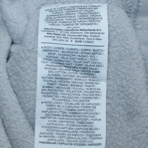 Nike Men's Grey Pullover Hoodie S Classic Fit Sportswear