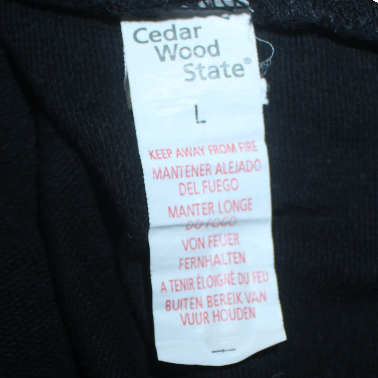 Cedar Wood State Men's Black The Godfather Sweatshirt L Crew Neck Pullover