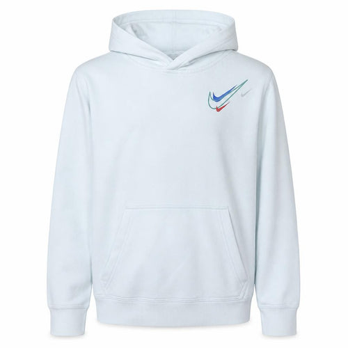 Nike Boys White Pullover Hoodie XL 158-170cm Cotton Blend Graphic Sweatshirt