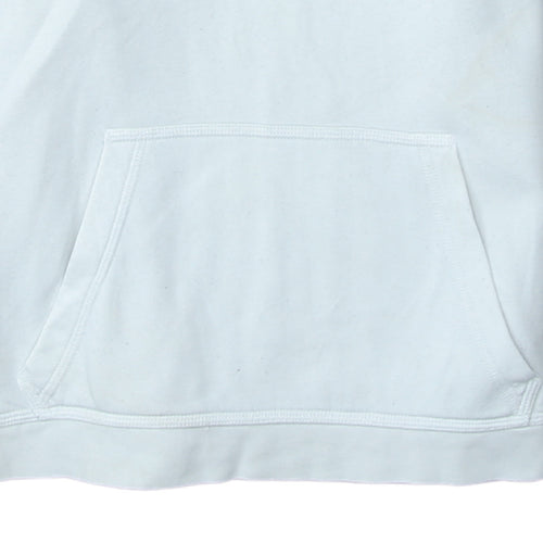 Nike Boys White Pullover Hoodie XL 158-170cm Cotton Blend Graphic Sweatshirt