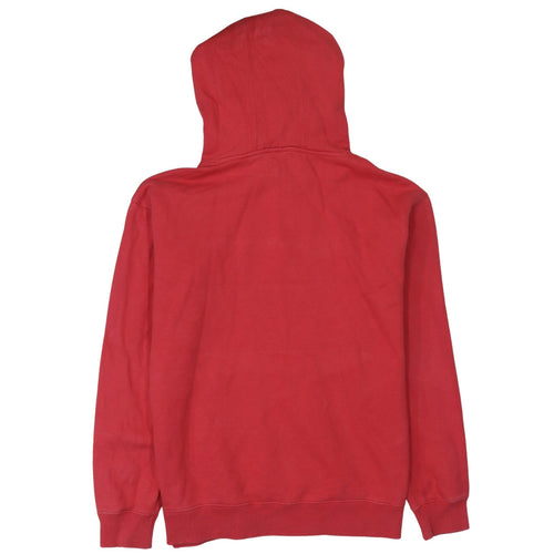 Champion Men's Red Pullover Hoodie Medium Graphic Logo Fleece