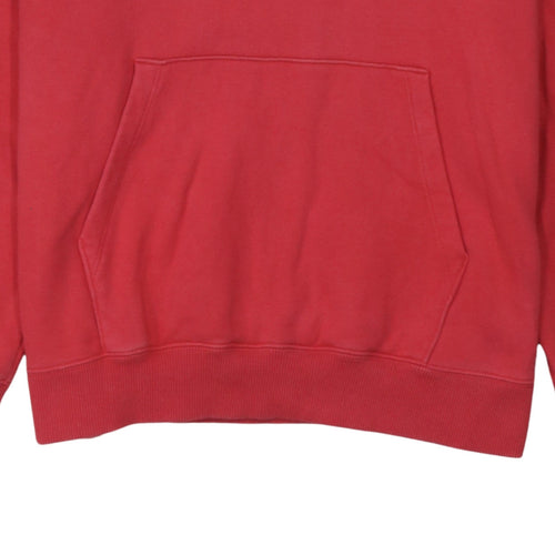 Champion Men's Red Pullover Hoodie Medium Graphic Logo Fleece