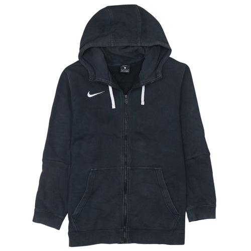 Nike Men's Black Full Zip Hoodie L Logo Sportswear Fleece