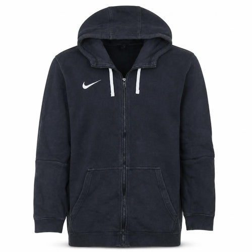 Nike Men's Black Full Zip Hoodie L Logo Sportswear Fleece