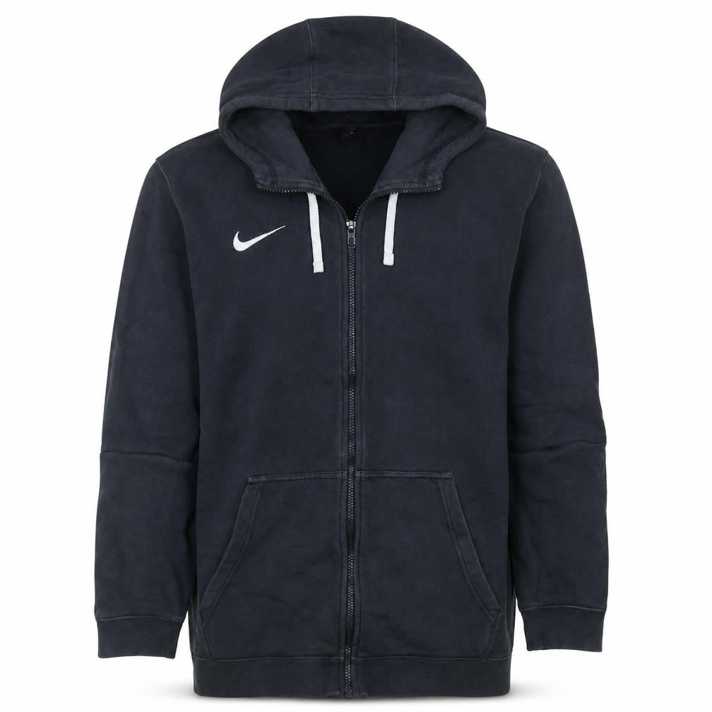 Nike Men's Black Full Zip Hoodie L Logo Sportswear Fleece