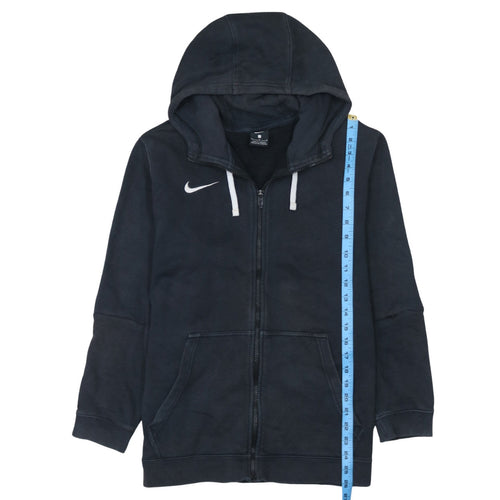 Nike Men's Black Full Zip Hoodie L Logo Sportswear Fleece