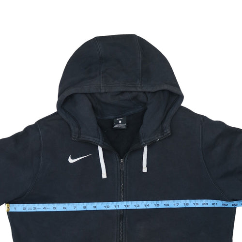 Nike Men's Black Full Zip Hoodie L Logo Sportswear Fleece