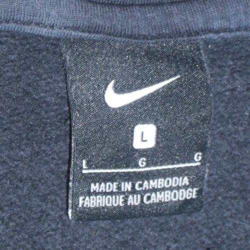 Nike Men's Black Full Zip Hoodie L Logo Sportswear Fleece