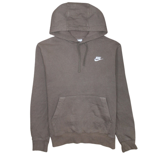 Nike Men's Brown Pullover Hoodie M Logo Hooded Sweatshirt