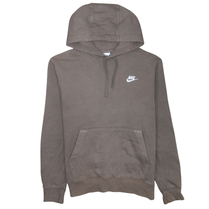 Nike Men's Brown Pullover Hoodie M Logo Hooded Sweatshirt