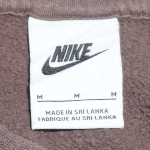 Nike Men's Brown Pullover Hoodie M Logo Hooded Sweatshirt