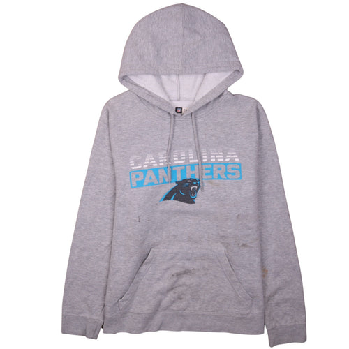 NFL Team Apparel Men's Grey Carolina Panthers Pullover Hoodie L
