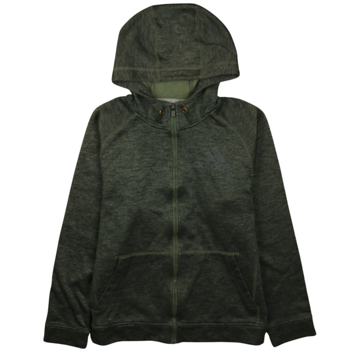 Adidas Mens Green Full Zip Hoodie Small Regular Fit ClimaWarm