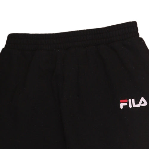 FILA Boys Black Jogger Trousers 13-15 Years Fleece Activewear Pants
