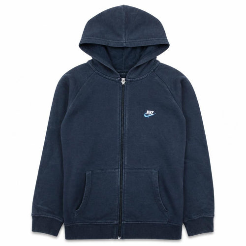 Nike Boys Navy Blue Full Zip Hoodie Size 10-12 Years Sportswear Logo