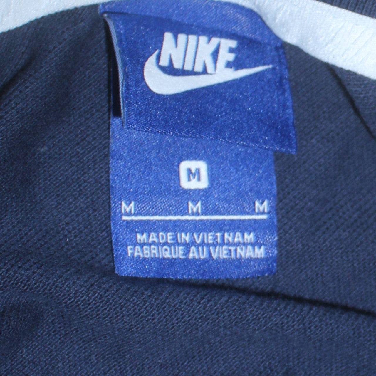 Nike Men's Blue Cotton Short Sleeve Polo Shirt M Logo Embroidered