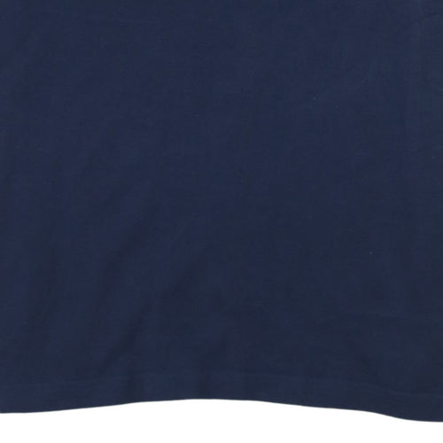 Nike Men's Blue Cotton Short Sleeve Polo Shirt M Logo Embroidered