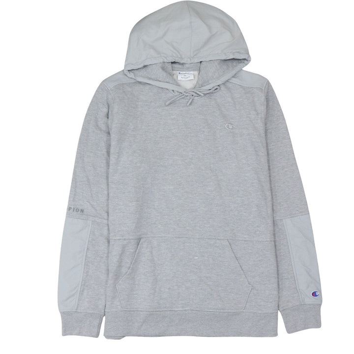 Champion Men's Grey XL Pullover Hoodie with Logo and Pocket