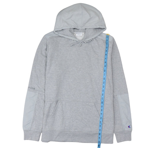 Champion Men's Grey XL Pullover Hoodie with Logo and Pocket