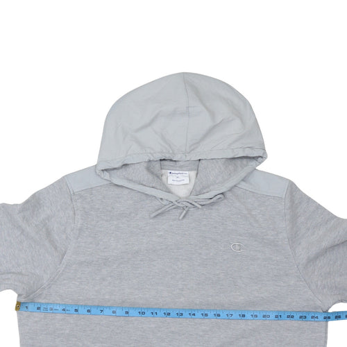 Champion Men's Grey XL Pullover Hoodie with Logo and Pocket