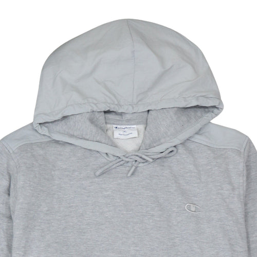 Champion Men's Grey XL Pullover Hoodie with Logo and Pocket