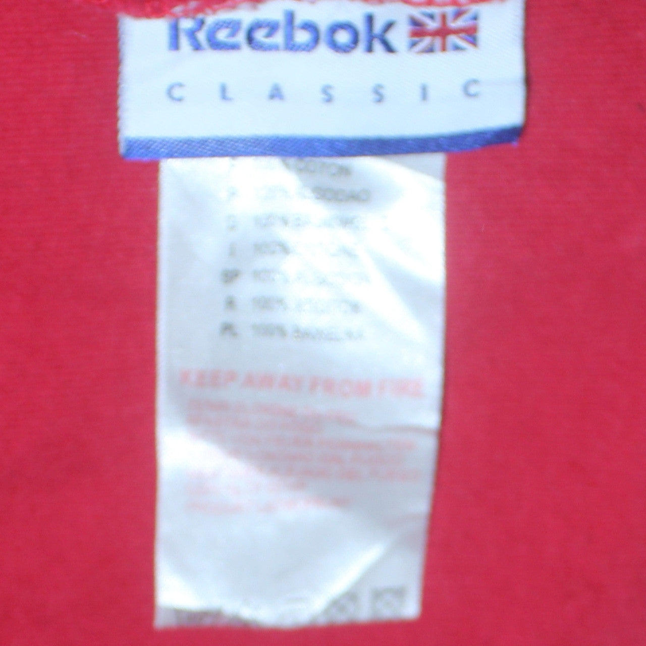 Reebok Classic Red Cotton Men's M Polo Shirt Short Sleeve Sports Logo