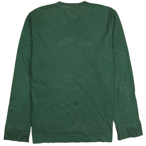 Hilfiger Men's Green XL Pullover Sweatshirt Classic College Logo