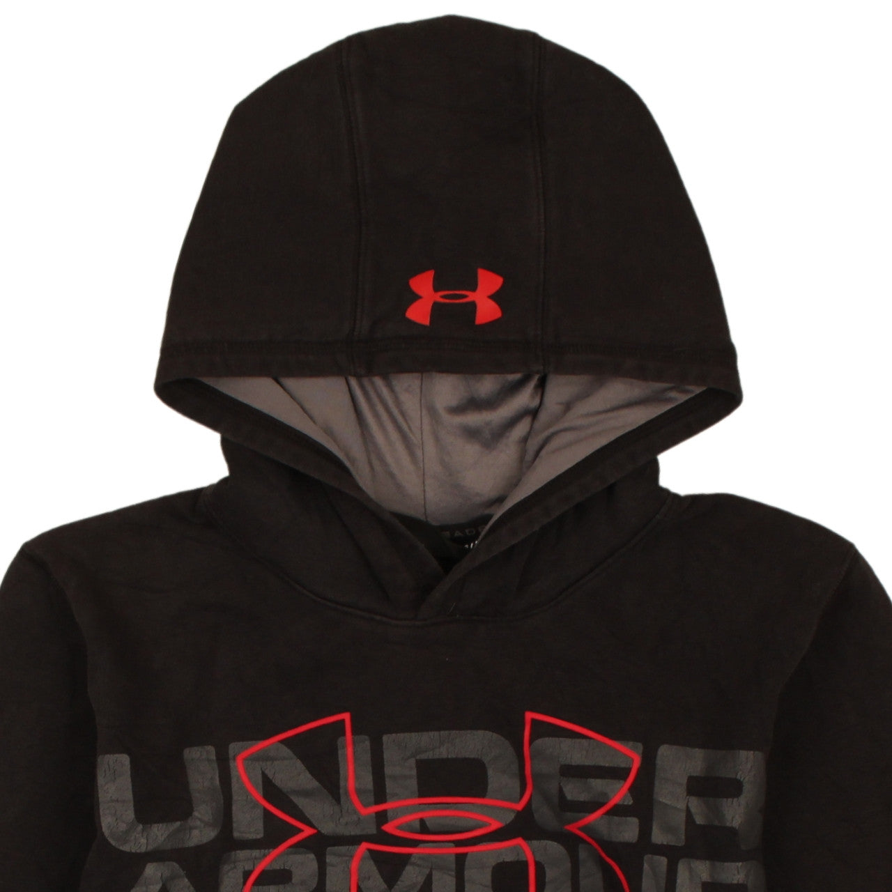 Under Armour Boys Black Pullover Hoodie XL Loose Fit ColdGear