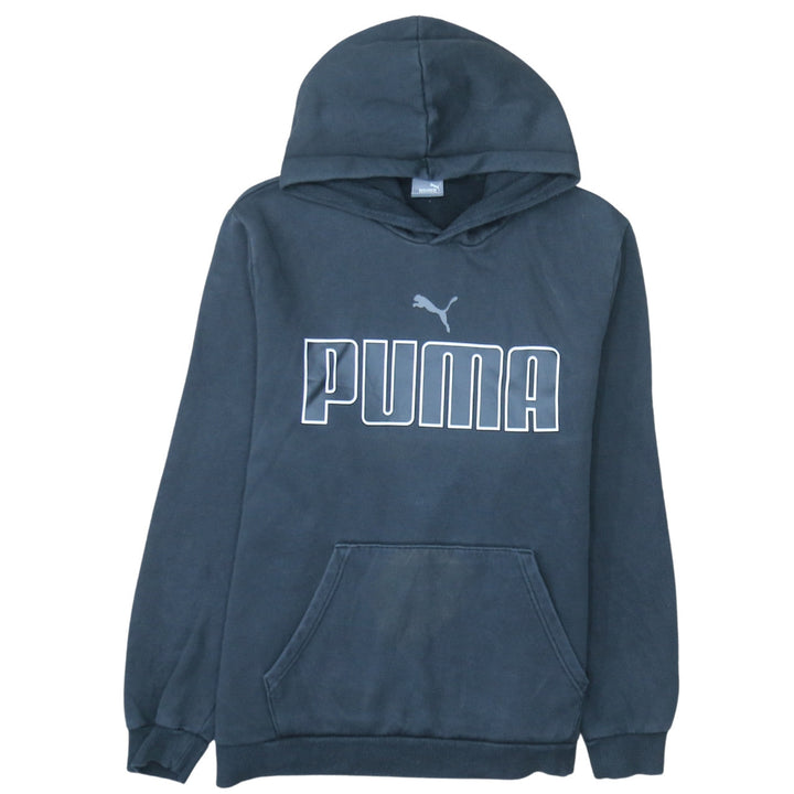 Puma Men's Black XL Pullover Hoodie Sweatshirt Logo Fleece