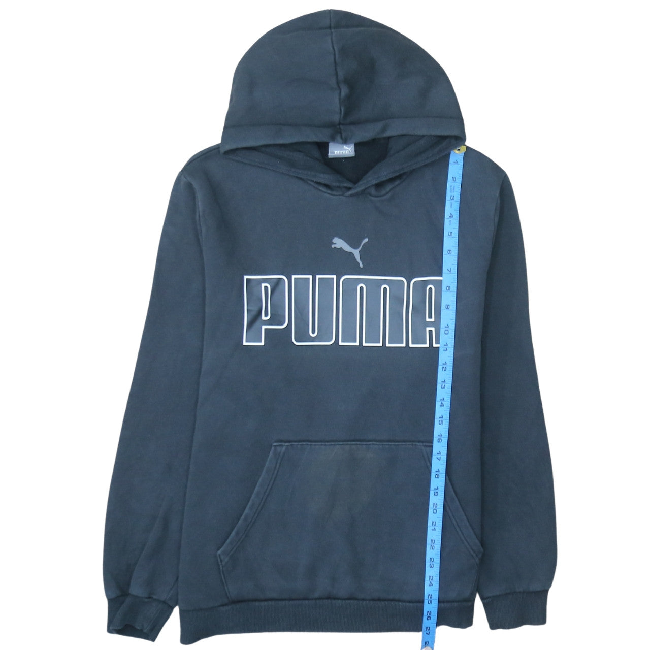 Puma Men's Black XL Pullover Hoodie Sweatshirt Logo Fleece