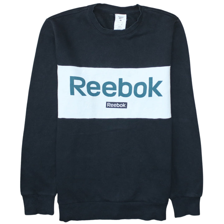 Reebok Men's Black Crew Neck Logo Sweatshirt Size M Regular Fit