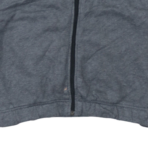 adidas Men Grey Full Zip Sweatshirt 2XL Regular Fit Jersey