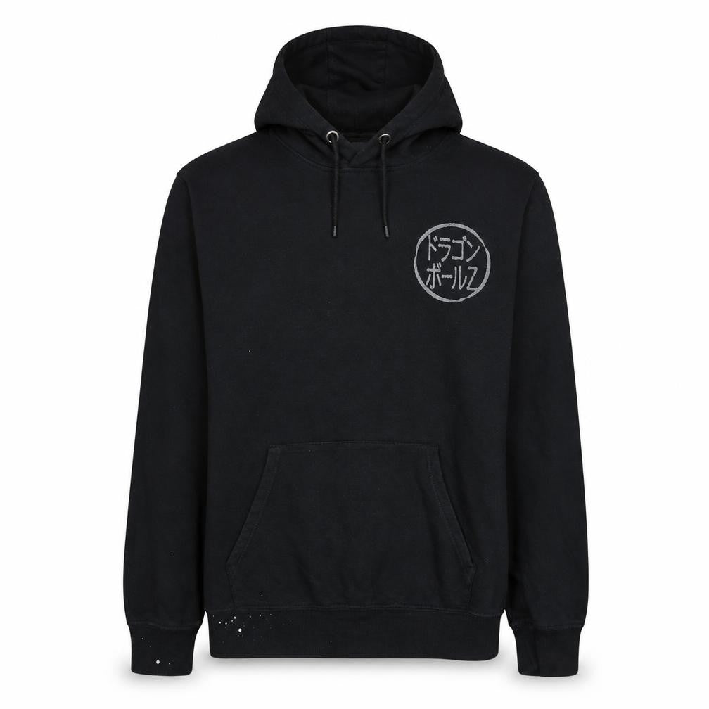 Dragon Ball Z Men's Black Pullover Hoodie Size L Anime Graphic Print