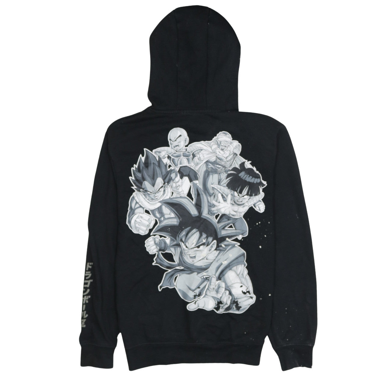 Dragon Ball Z Men's Black Pullover Hoodie Size L Anime Graphic Print