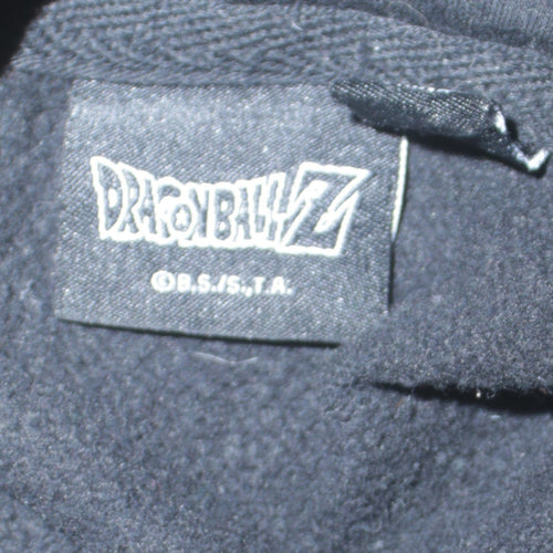 Dragon Ball Z Men's Black Pullover Hoodie Size L Anime Graphic Print