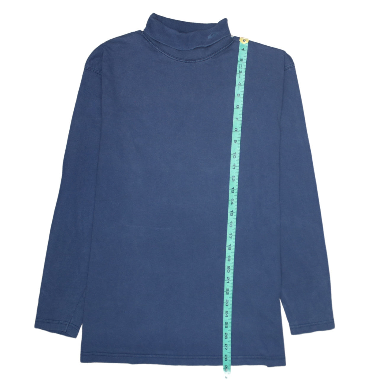 Quiksilver Men Blue Mock Neck Long Sleeve Cotton Sweatshirt L