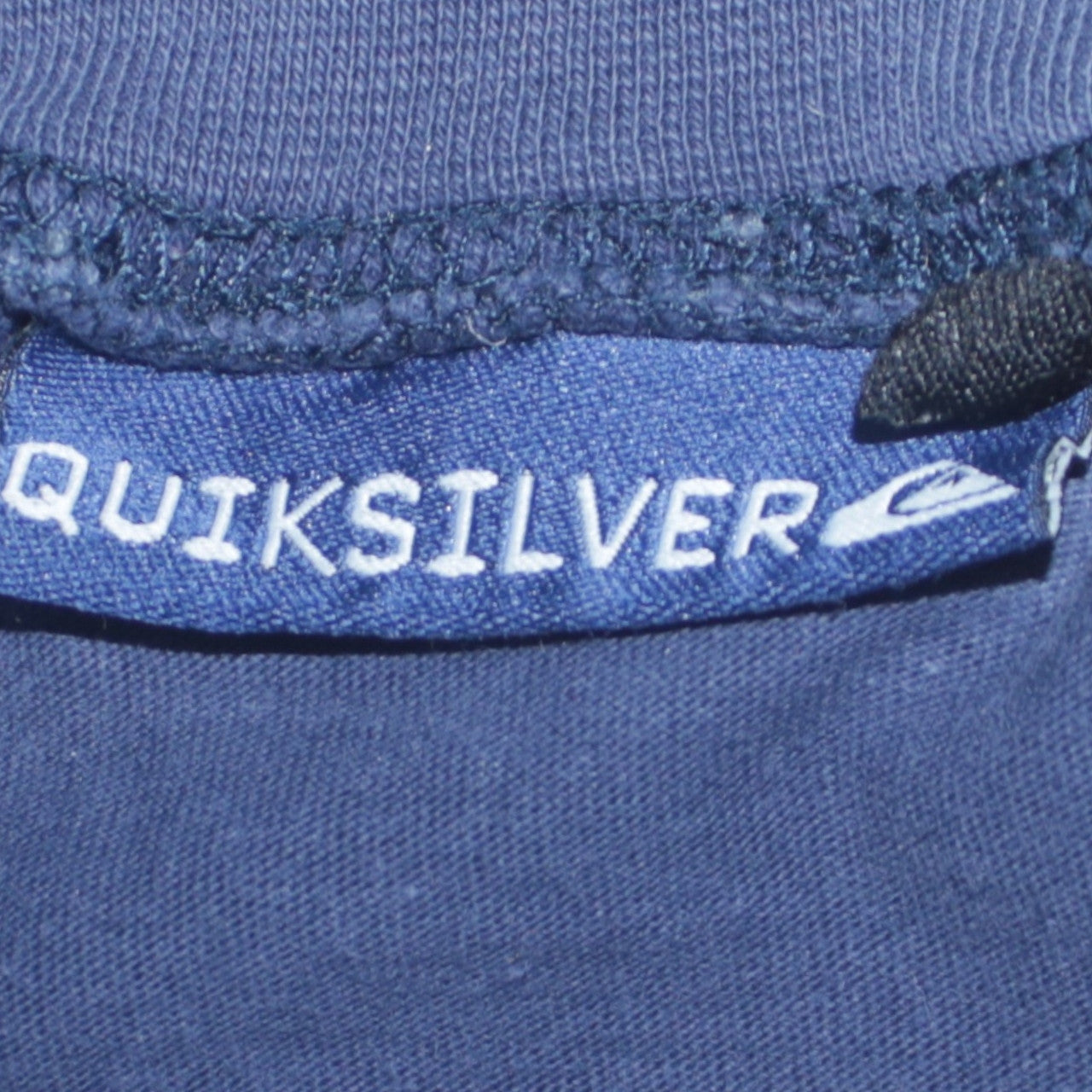 Quiksilver Men Blue Mock Neck Long Sleeve Cotton Sweatshirt L