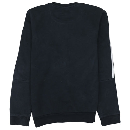Adidas Men's Black Small Crew Neck Pullover Sweatshirt