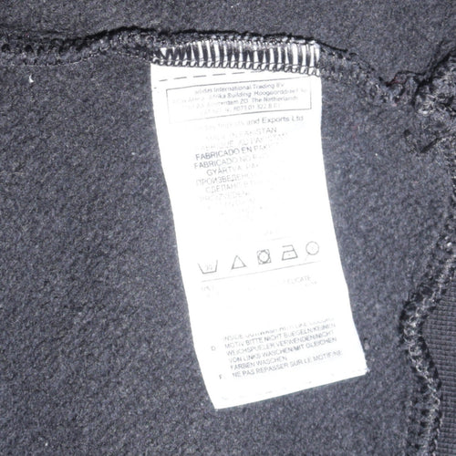 Adidas Men's Black Small Crew Neck Pullover Sweatshirt