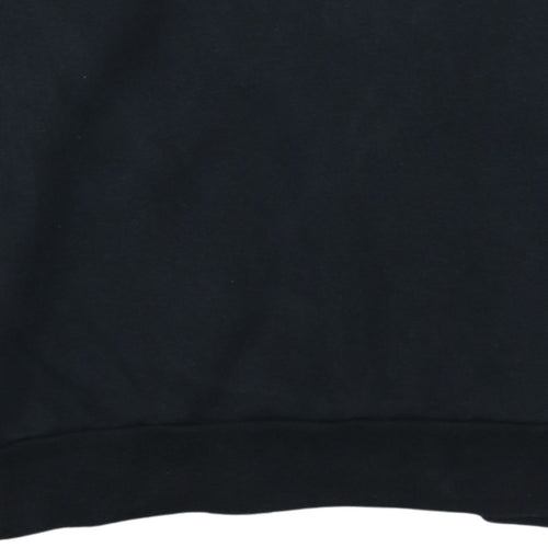 Adidas Men's Black Small Crew Neck Pullover Sweatshirt