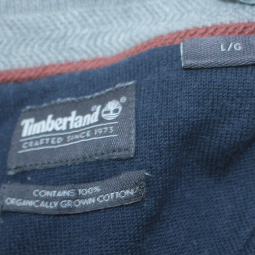 Timberland Men’s Grey Cotton 1/2 Zip High Neck Jumper Size L