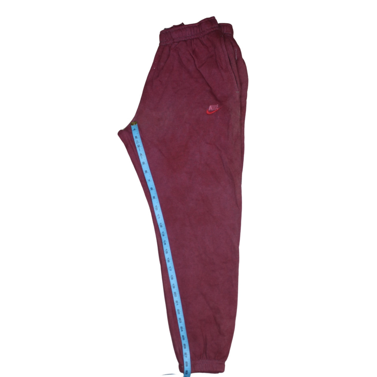 Nike Women’s Red Jogger Sweatpants L Fleece Elastic Waist Activewear