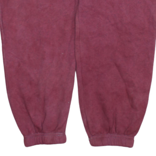 Nike Women’s Red Jogger Sweatpants L Fleece Elastic Waist Activewear