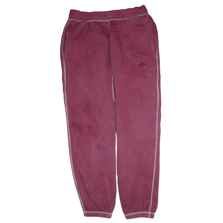 Nike Women Pink Fleece Jogger Sweatpants M Activewear Tapered