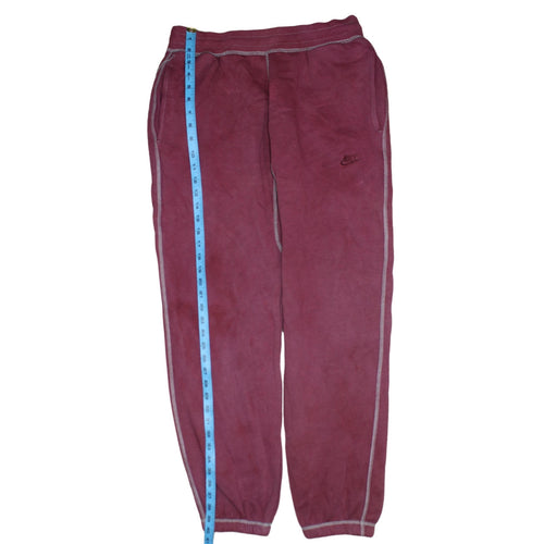 Nike Women Pink Fleece Jogger Sweatpants M Activewear Tapered